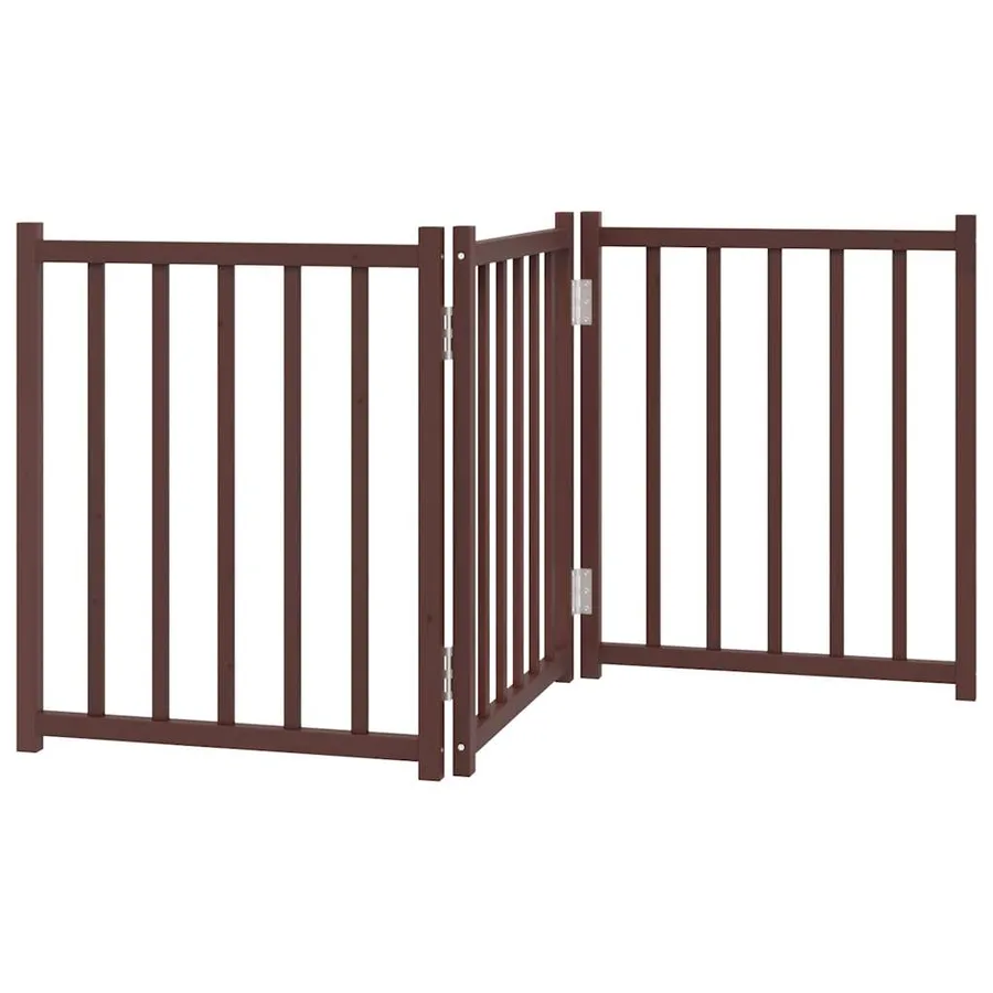 Barrière pour chien pliable 3 panneaux 150 cm bois sapin massif - 2