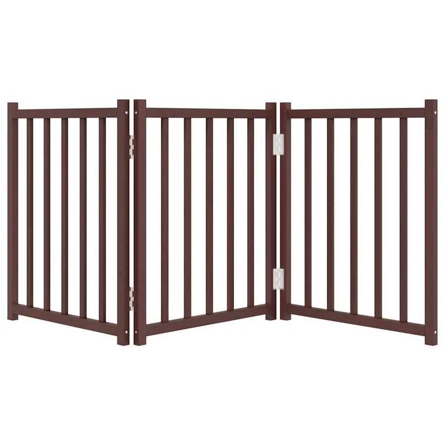 Barrière pour chien pliable 3 panneaux 150 cm bois sapin massif - 4