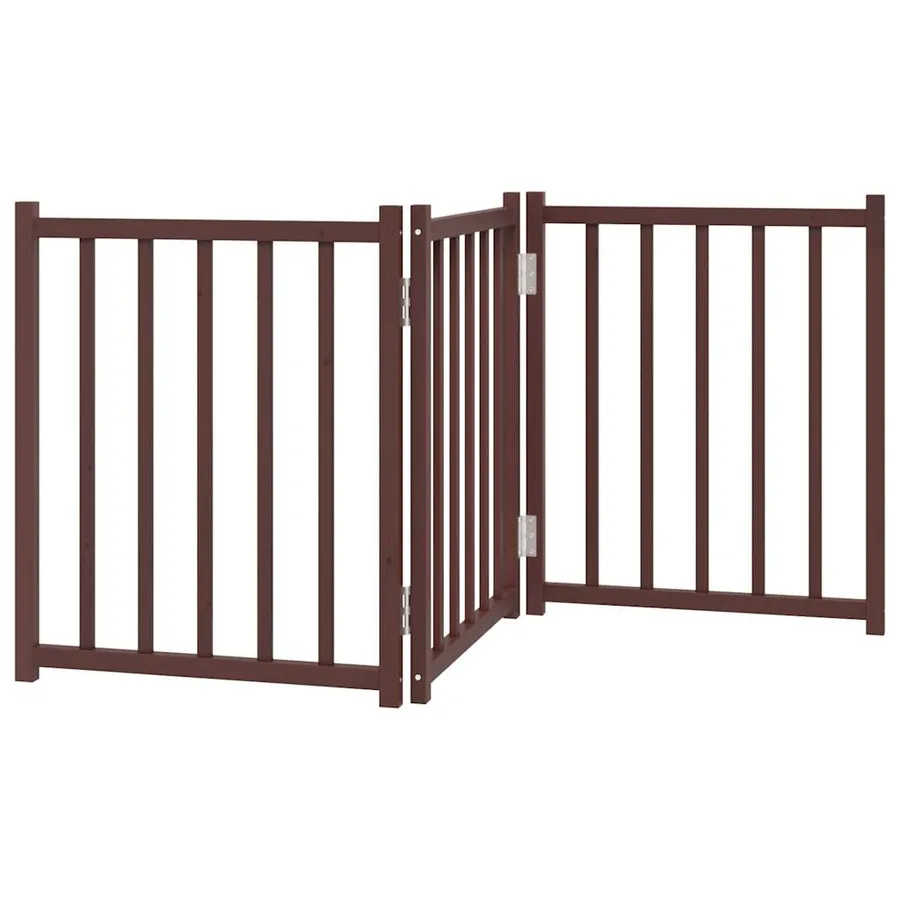 Barrière pour chien pliable 3 panneaux 150 cm bois sapin massif - 6