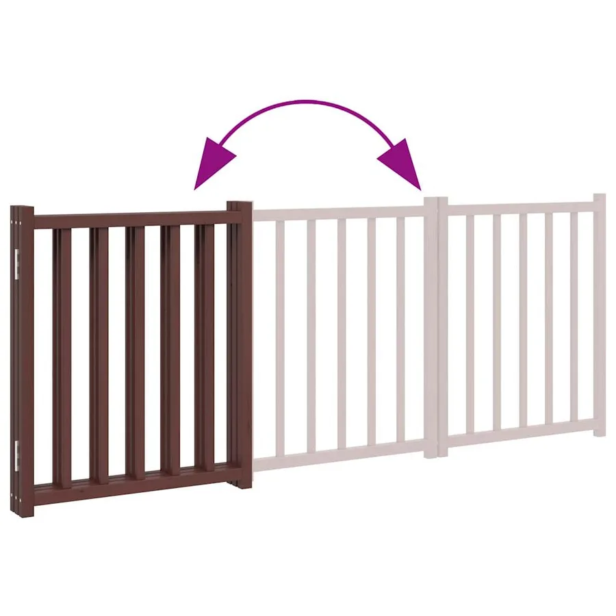 Barrière pour chien pliable 3 panneaux 150 cm bois sapin massif - 7