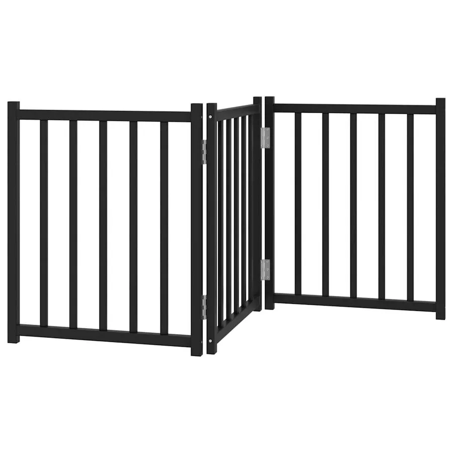 Barrière pour chien pliable 3 panneaux 150 cm bois sapin massif - 2