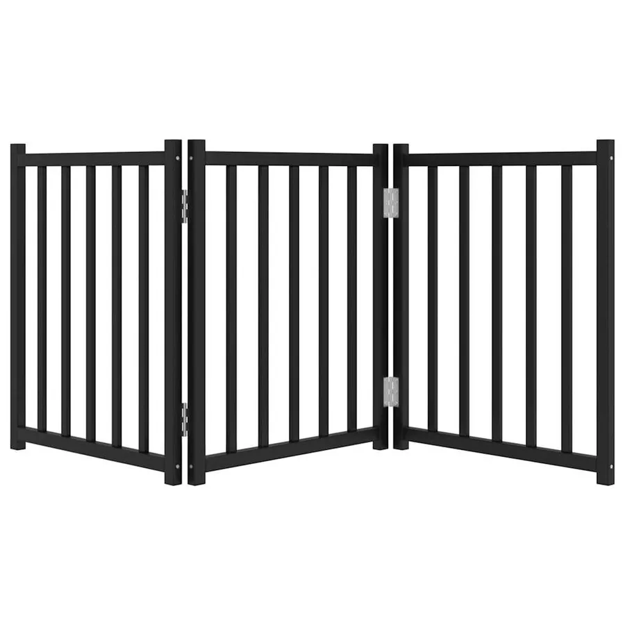 Barrière pour chien pliable 3 panneaux 150 cm bois sapin massif - 4