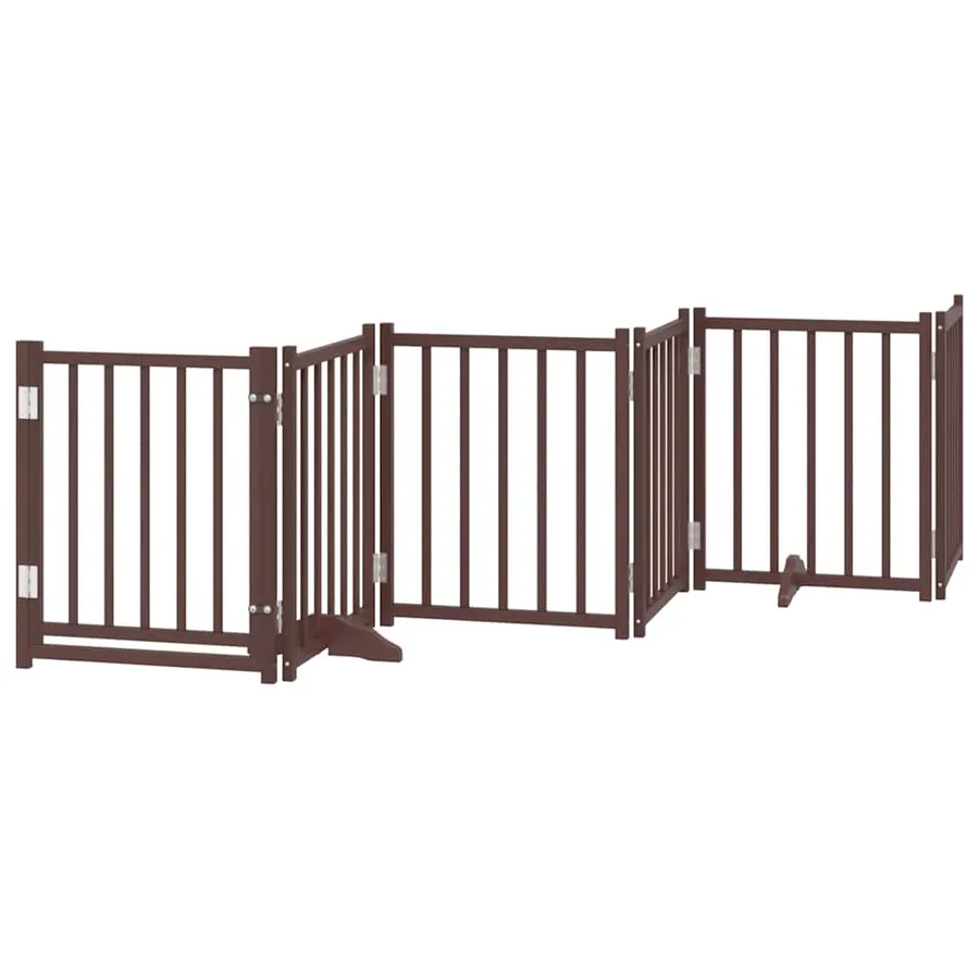 Barrière pour chien porte pliable 15 panneaux bois de peuplier - 4