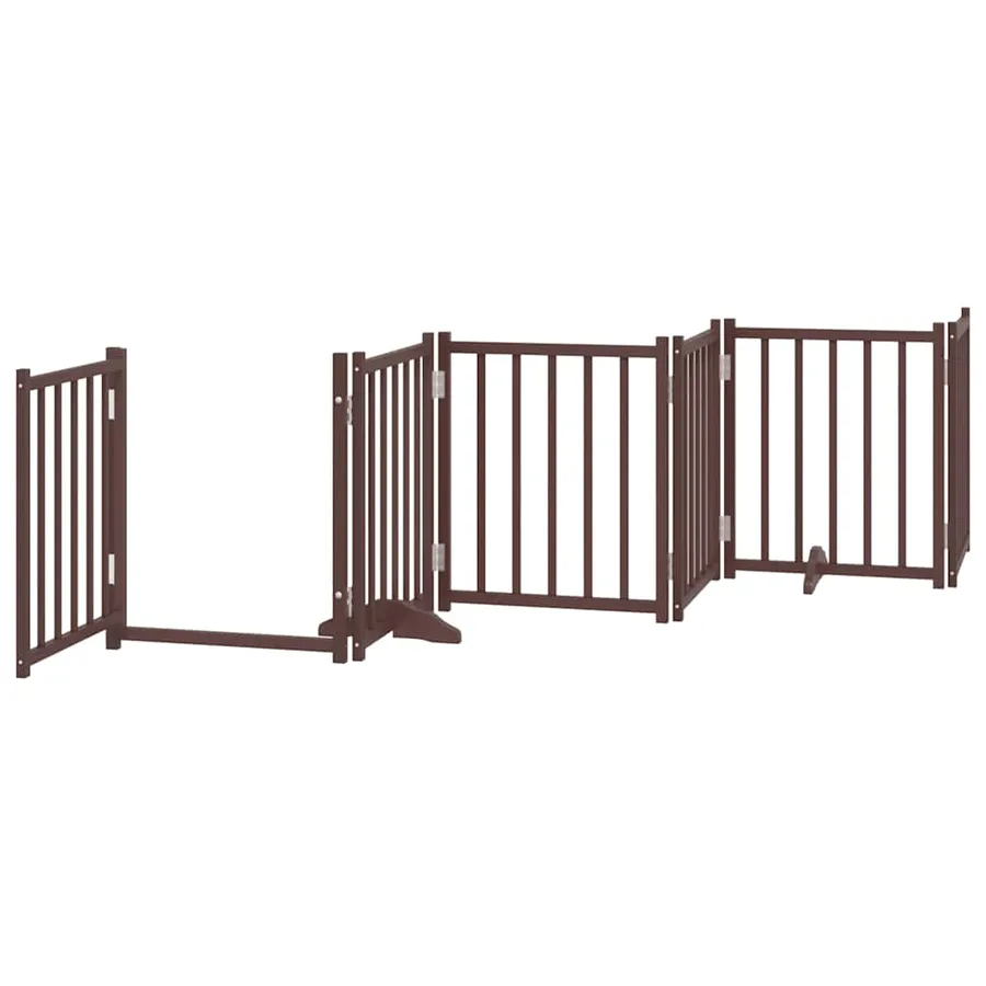 Barrière pour chien porte pliable 15 panneaux bois de peuplier - 5