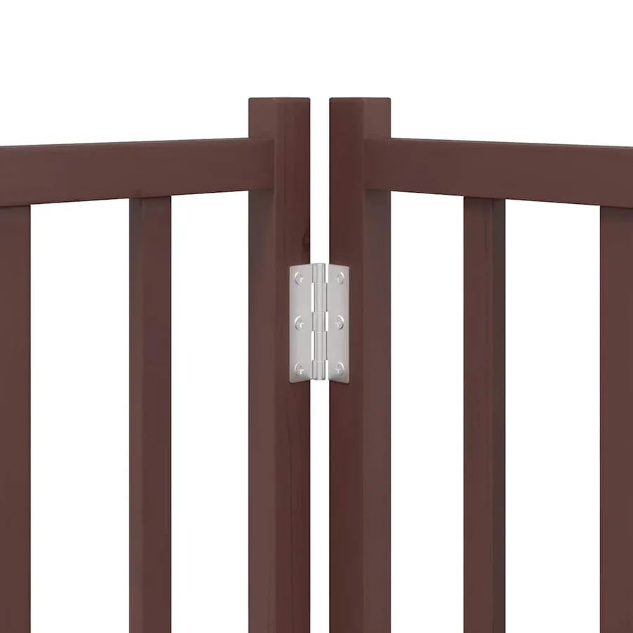 Barrière pour chien porte pliable 15 panneaux bois de peuplier - 9