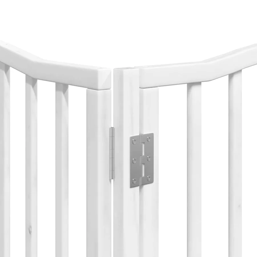 Barrière pour chien porte pliable 10 panneaux bois de peuplier - 11