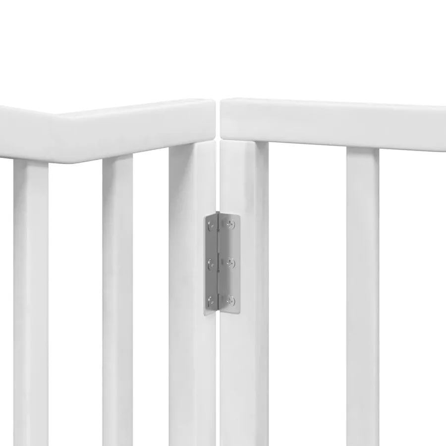 Barrière pour chien porte pliable 10 panneaux bois de peuplier - 9