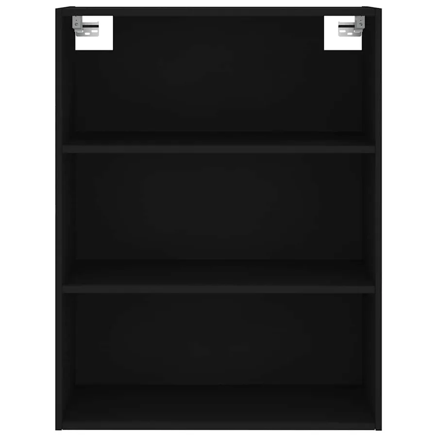 Buffet noir 69,5x32,5x180 cm bois d'ingénierie - 7
