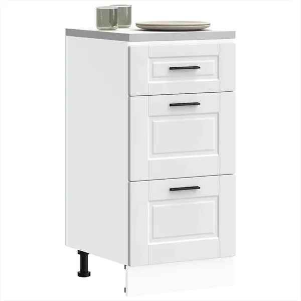 Armoire de cuisine Porto blanc bois d'ingénierie