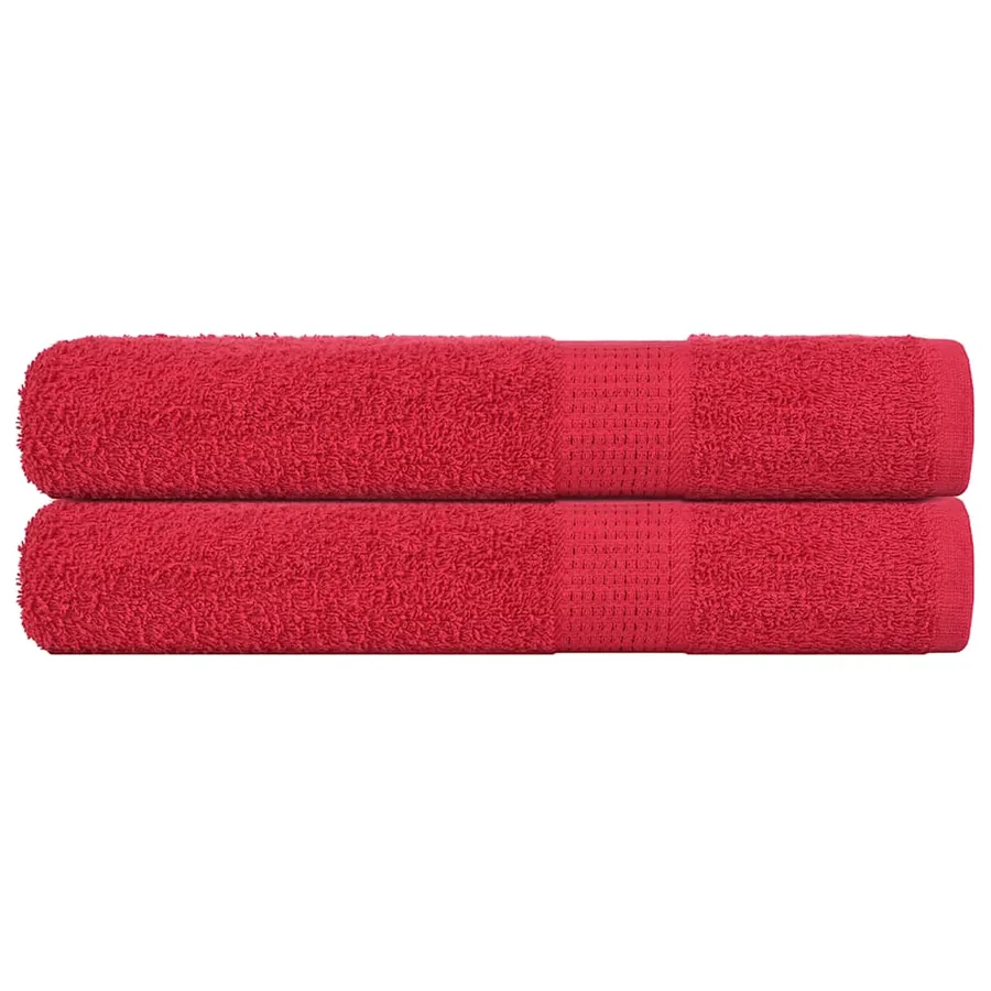 Serviettes de sauna FROGN 2 pcs rouge 80x200 cm 360 g/m²