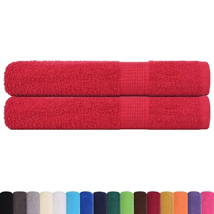 Serviettes de sauna FROGN 2 pcs rouge 80x200 cm 360 g/m² - 2