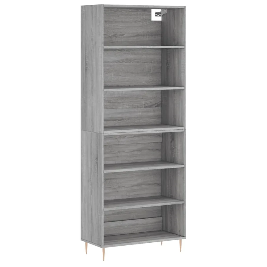 Buffet sonoma gris 69,5x32,5x180 cm bois d'ingénierie - 2