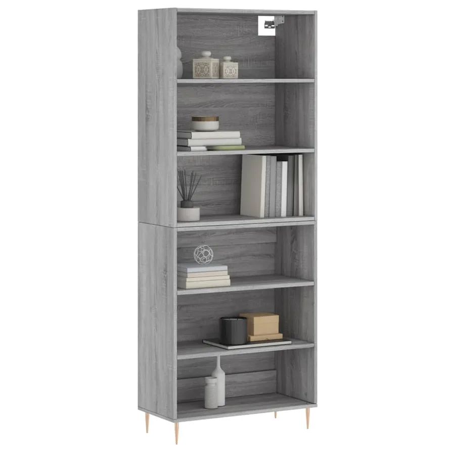Buffet sonoma gris 69,5x32,5x180 cm bois d'ingénierie - 3