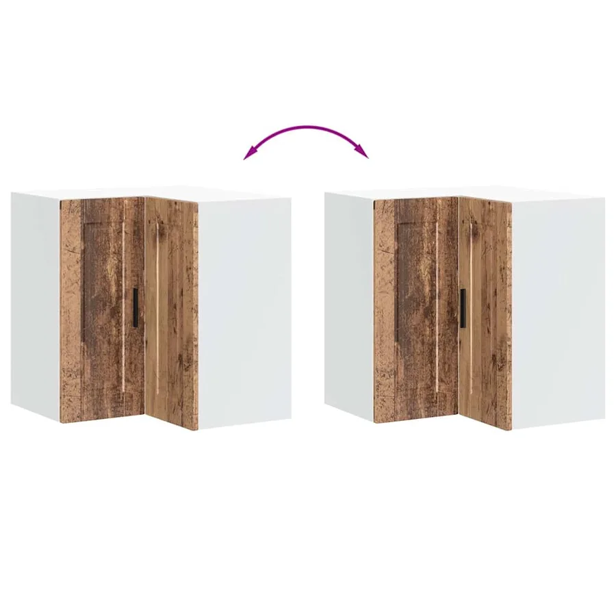 Armoire d'angle murale de cuisine Porto vieux bois - 8