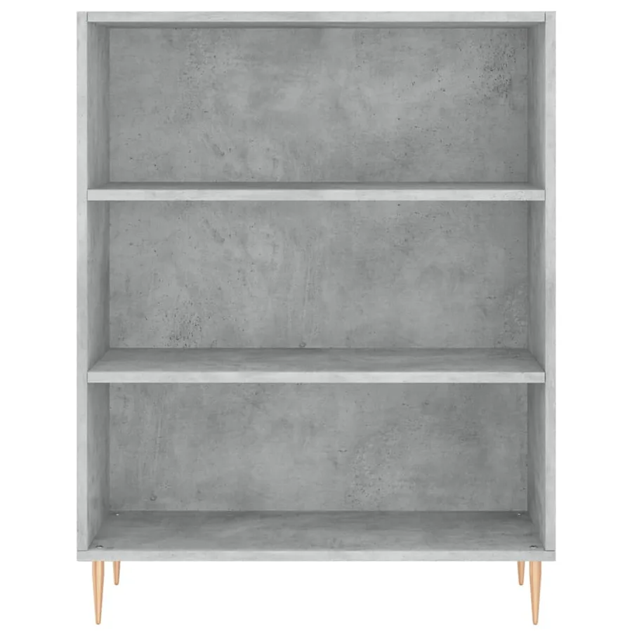 Buffet gris béton 69,5x32,5x180 cm bois d'ingénierie - 5