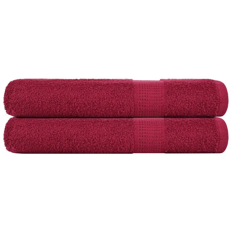 Serviettes de sauna FROGN 2 pcs bordeaux 80x200cm 360 g/m²