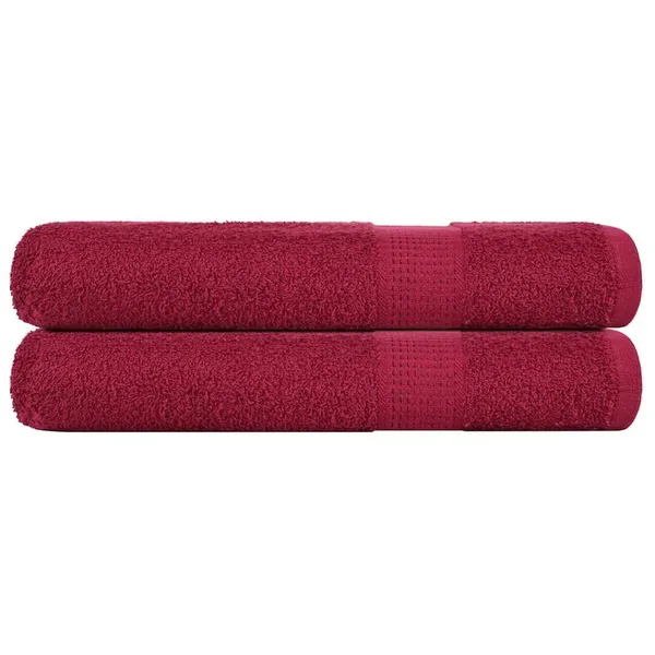 Serviettes de sauna FROGN 2 pcs bordeaux 80x200cm 360 g/m²