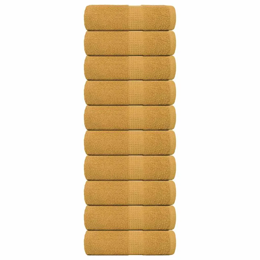 Serviettes d'invité FROGN 10 pcs doré 30x50 cm 360 g/m²