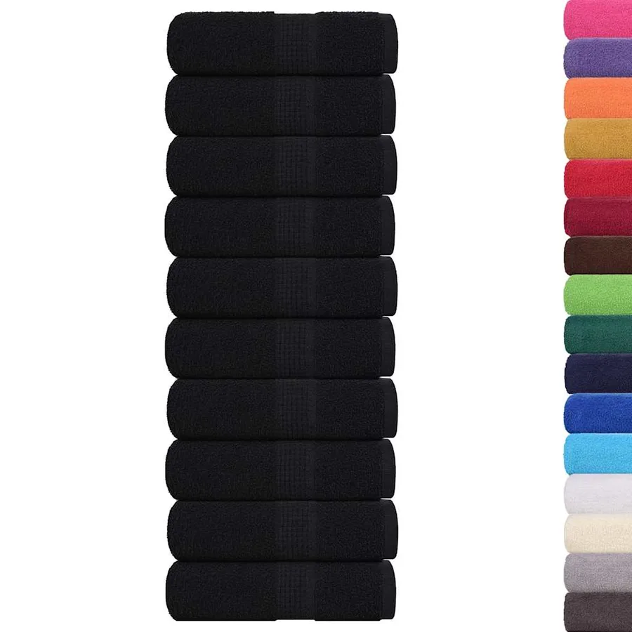 Serviettes d'invité FROGN 10 pcs noir 30x50 cm 360 g/m² - 2