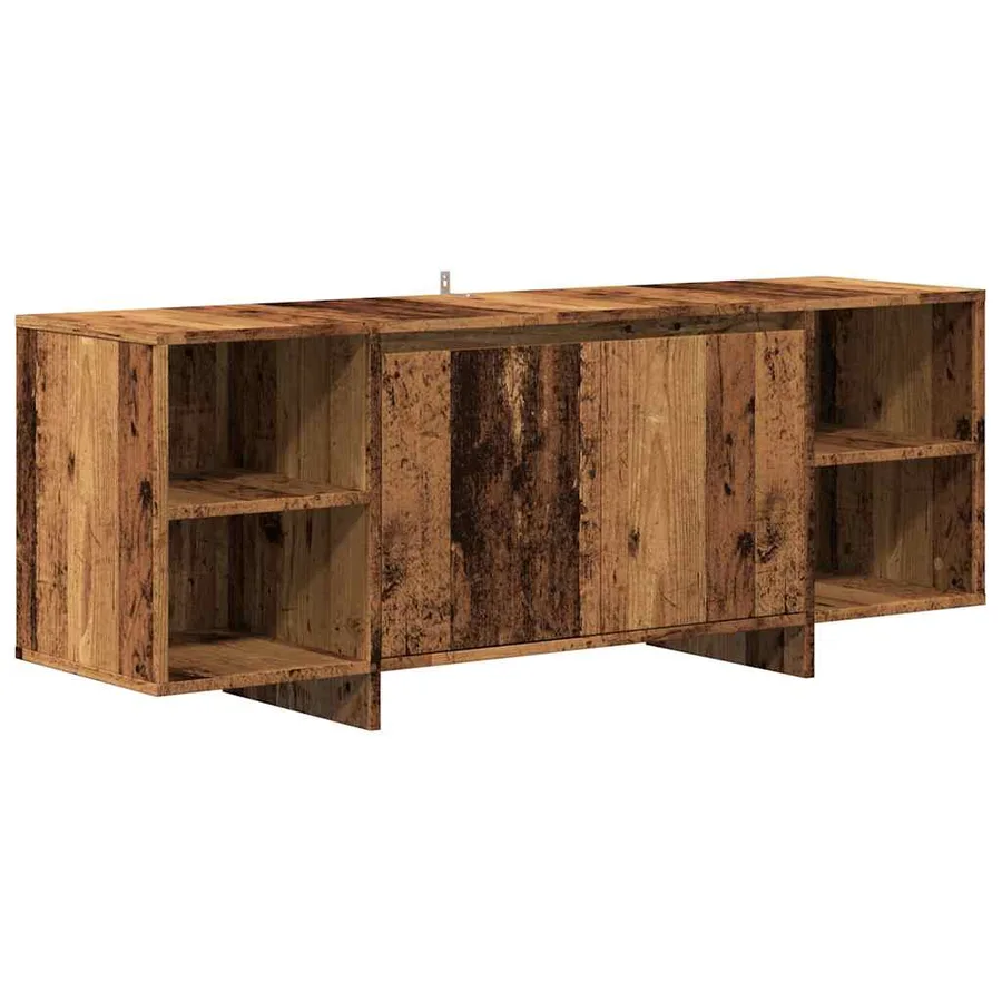 Meuble TV vieux bois 130x35x50 cm bois d'ingénierie - 2