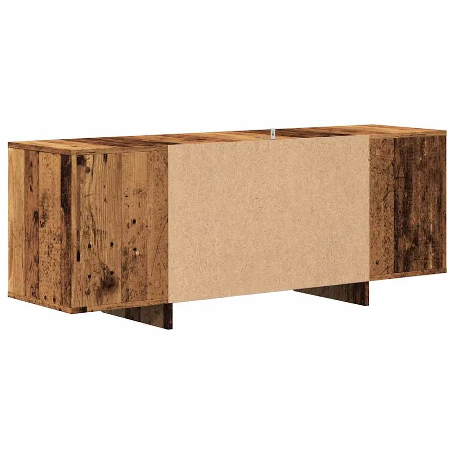 Meuble TV vieux bois 130x35x50 cm bois d'ingénierie - 7