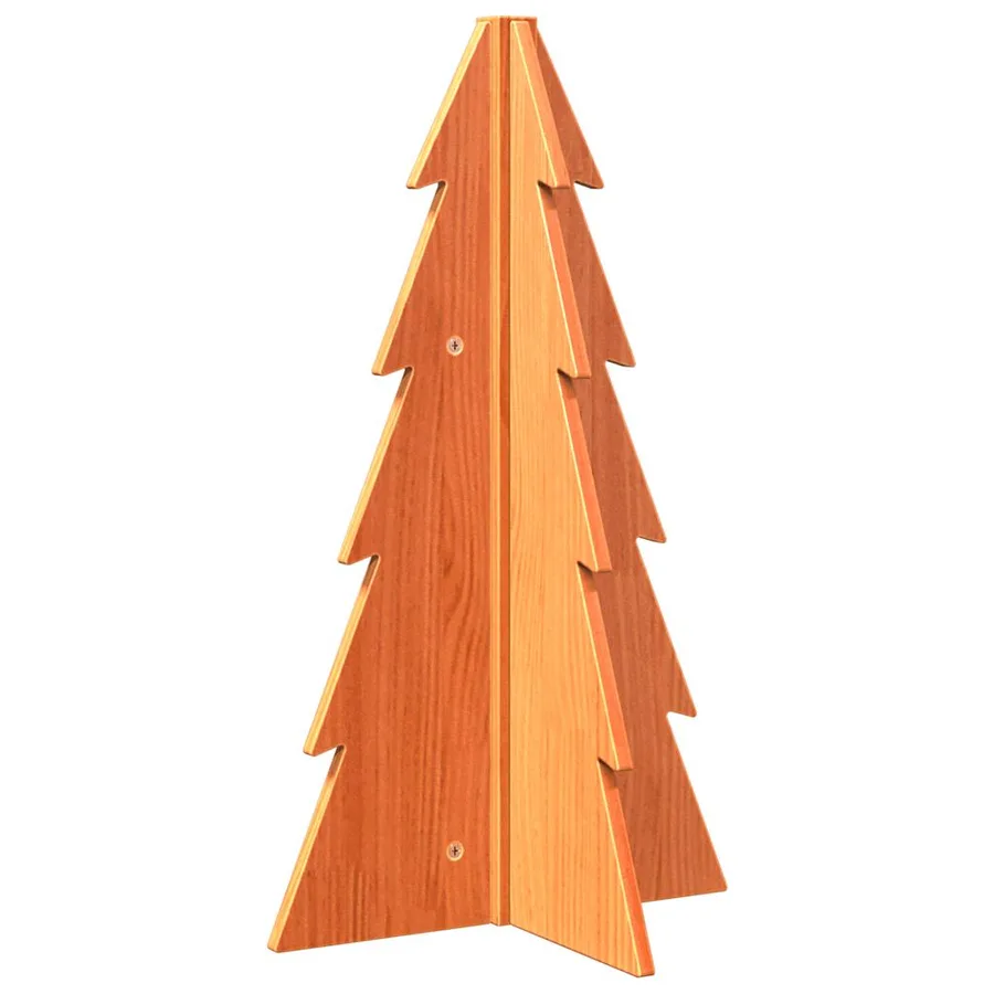 Arbre de Noël en bois pour décoration 69,5cm bois de pin massif - 2