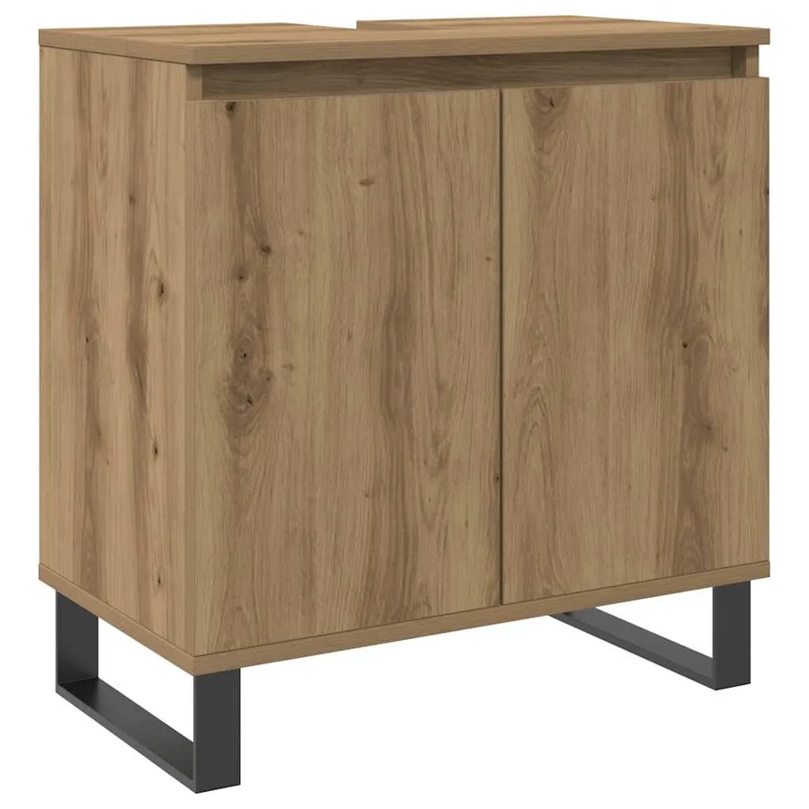 Armoire de salle de bain chêne artisanal 58x33x60 cm - 2