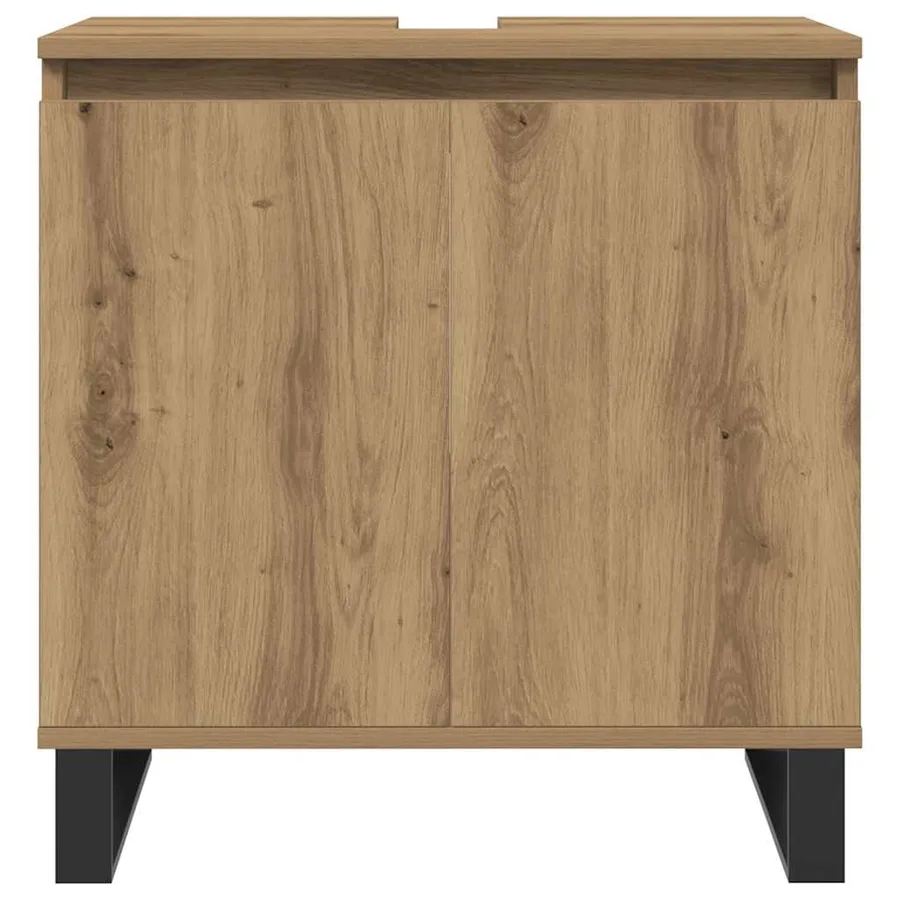Armoire de salle de bain chêne artisanal 58x33x60 cm - 4