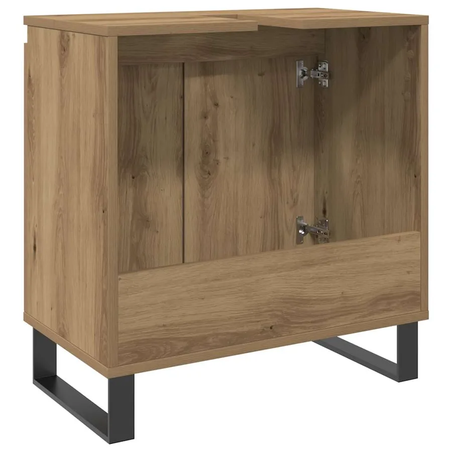 Armoire de salle de bain chêne artisanal 58x33x60 cm - 6