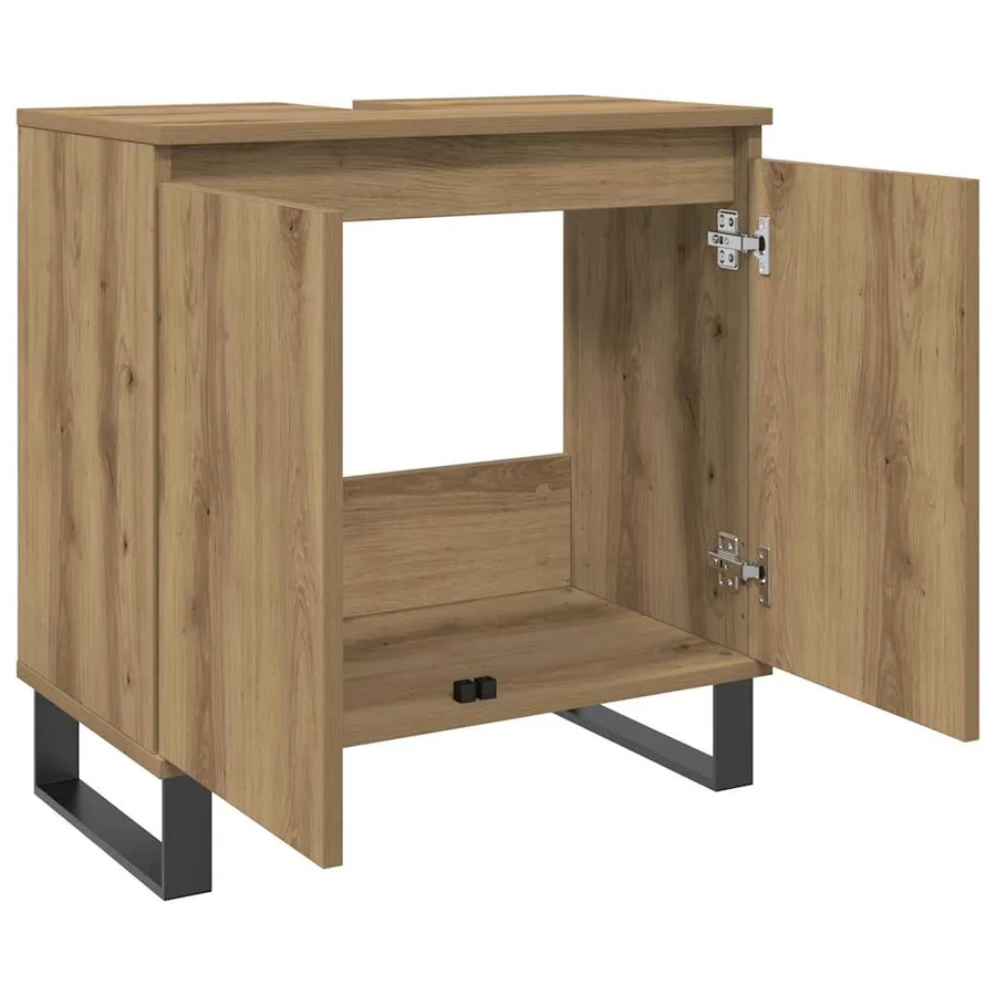 Armoire de salle de bain chêne artisanal 58x33x60 cm - 8