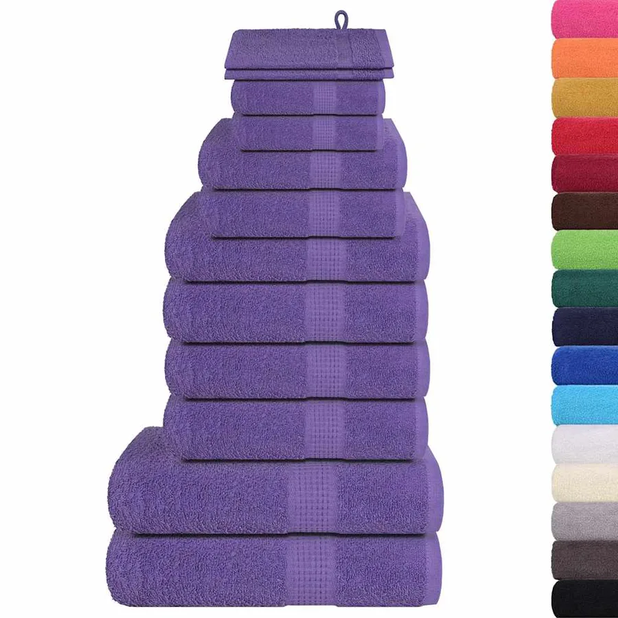 Ensemble de serviettes FROGN 12 pcs violet 360 g/m² - 2