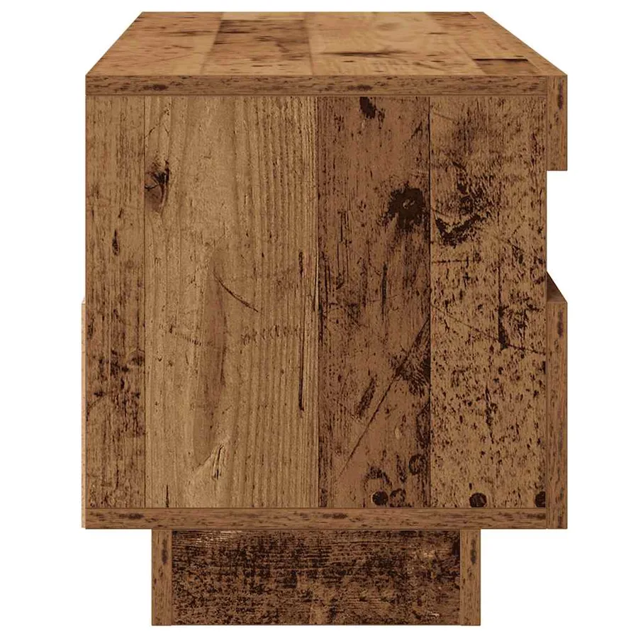 Meuble TV avec lumières LED vieux bois bois d'ingénierie - 10