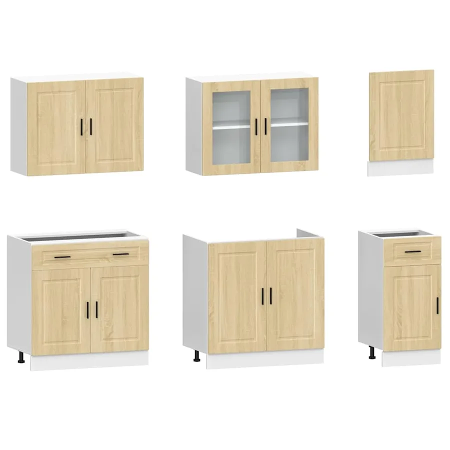 Ensemble de 7 meubles de cuisine "Porto" en chêne Sonoma - 4