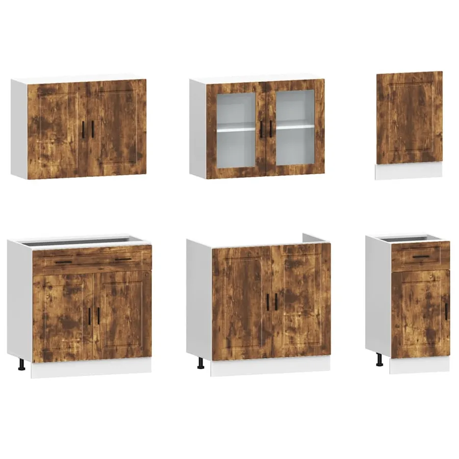 Ensemble d'armoires de cuisine 7 pcs Kalmar bois d'ingénierie - 4