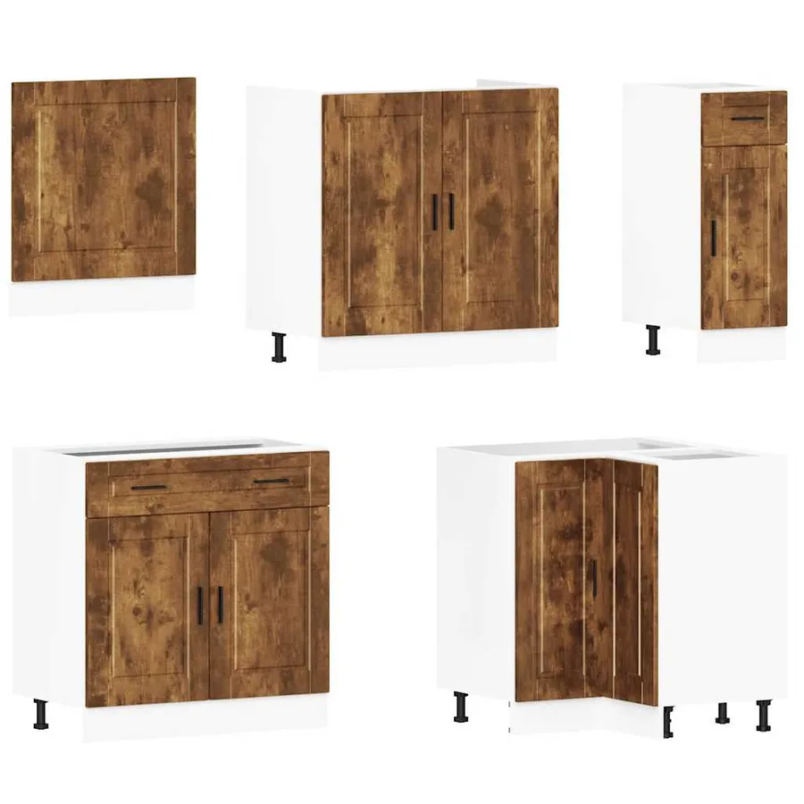 Ensemble d'armoires de cuisine 11 pcs Porto bois d'ingénierie - 4