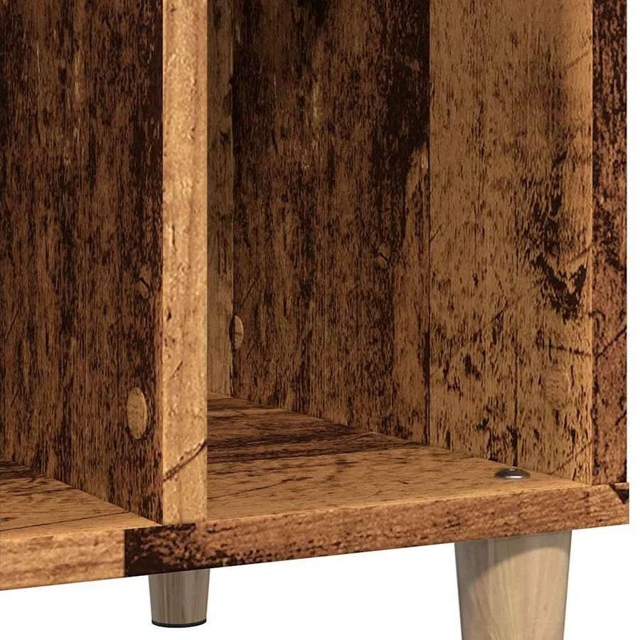 Armoire à disques vieux bois 100x38x48 cm bois d'ingénierie - 7