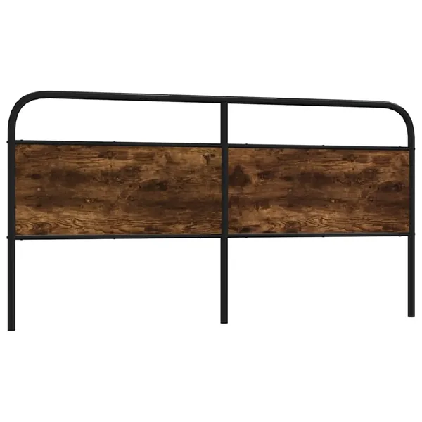 Tête de lit de remplacement chêne fumé 190 cm acier et bois d'ingénierie
