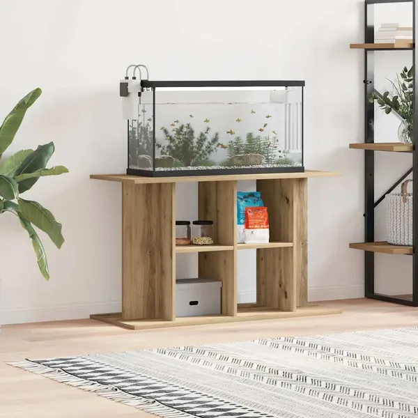 Support d'aquarium Chêne artisanal 100x40x60 cm Bois d'ingénierie