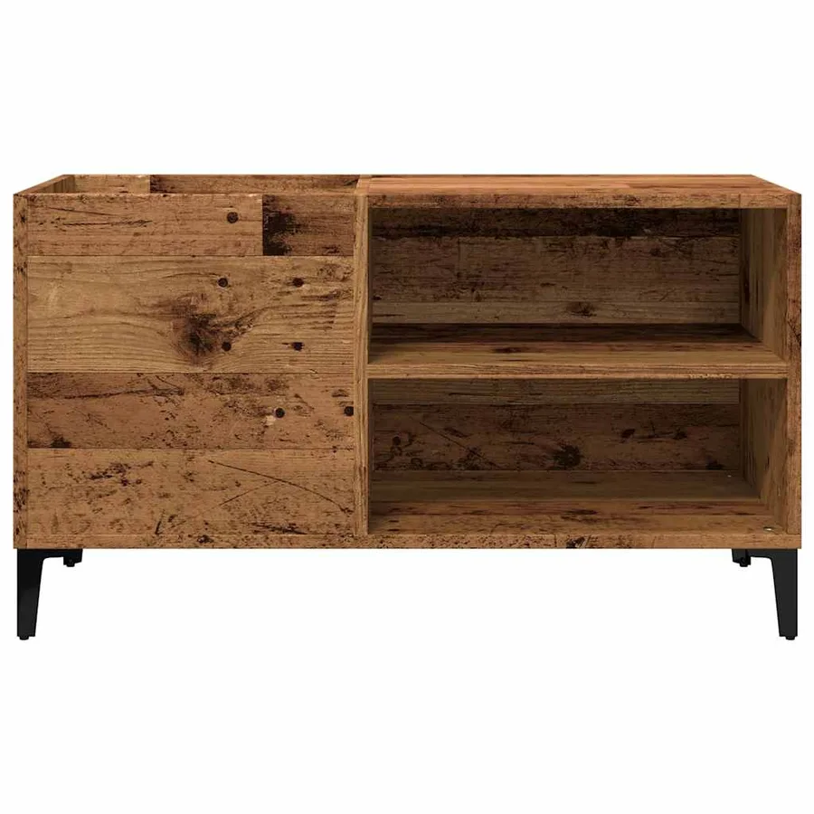 Armoire à disques vieux bois 84,5x38x48 cm bois d'ingénierie - 4
