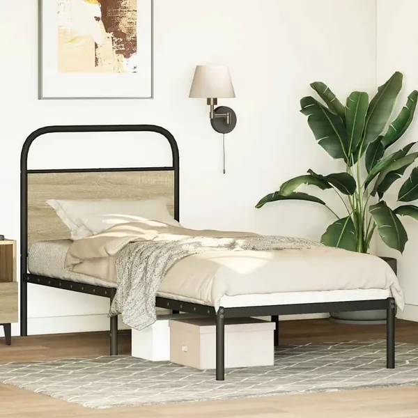 Tête de lit de remplacement chêne sonoma 75 cm acier et bois d'ingénierie