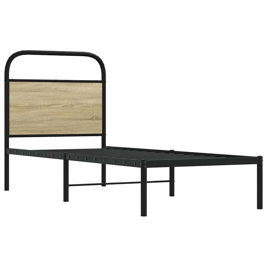 Tête de lit de remplacement chêne sonoma 75 cm acier et bois d'ingénierie - 2