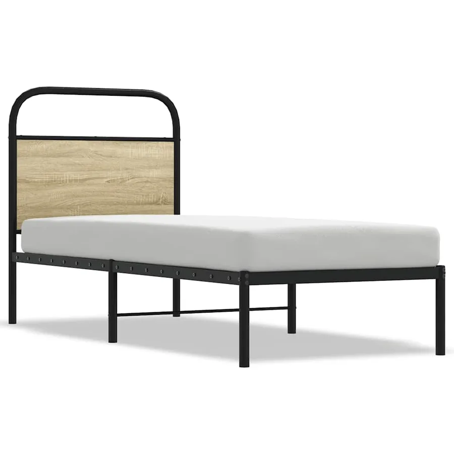 Tête de lit de remplacement chêne sonoma 75 cm acier et bois d'ingénierie - 3