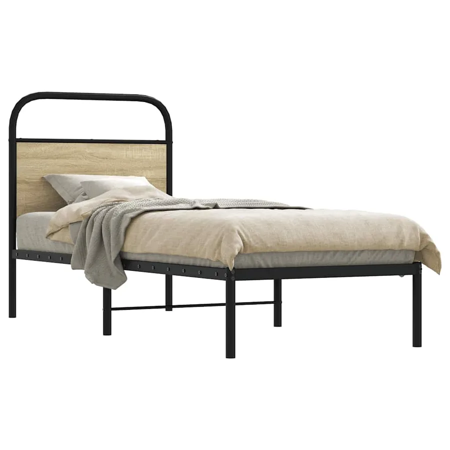 Tête de lit de remplacement chêne sonoma 75 cm acier et bois d'ingénierie - 4