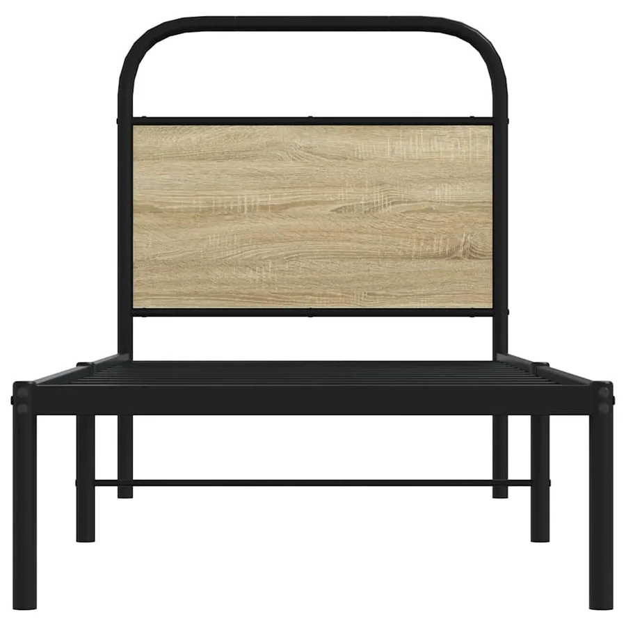 Tête de lit de remplacement chêne sonoma 75 cm acier et bois d'ingénierie - 5