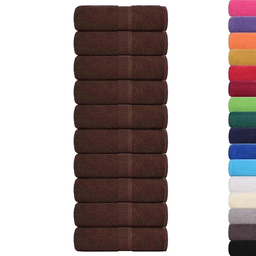 Serviettes d'invité FROGN 10 pcs marron 30x50 cm 360 g/m² - 2