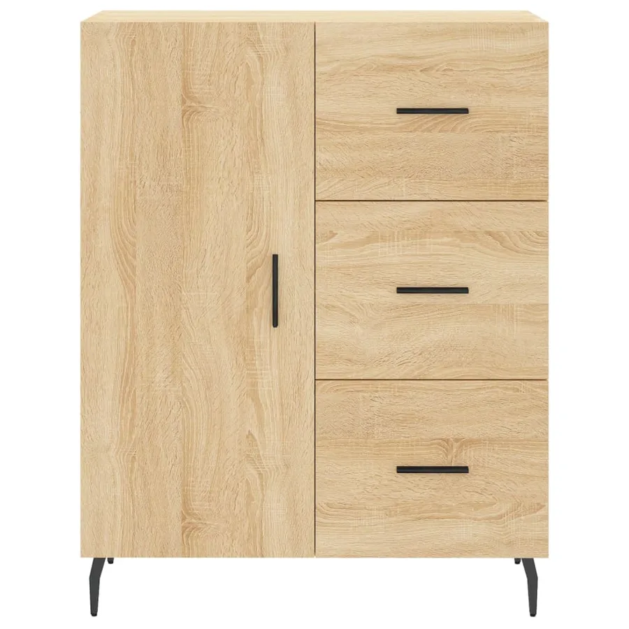 Buffet haut Chêne sonoma 69,5x34x180 cm Bois d'ingénierie - 8