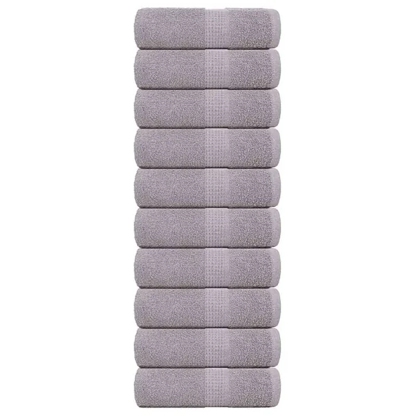 Serviettes de toilette FROGN 10 pièces Gris 30x30 cm 360 g/m²