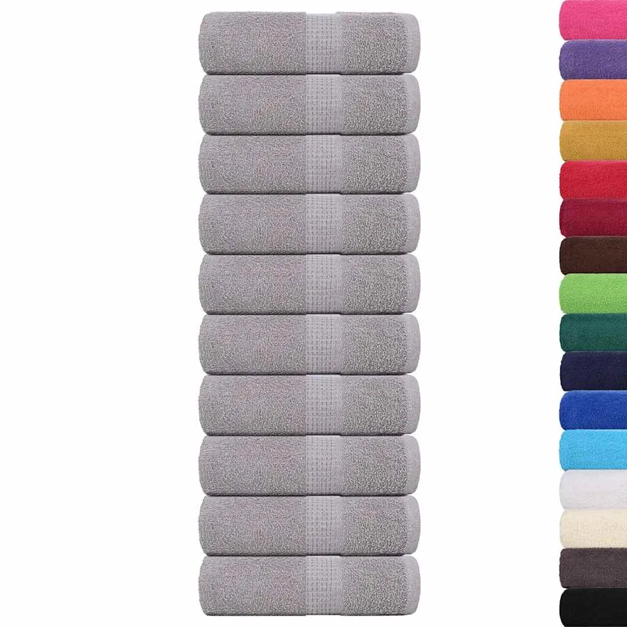 Serviettes de toilette FROGN 10 pièces Gris 30x30 cm 360 g/m² - 2