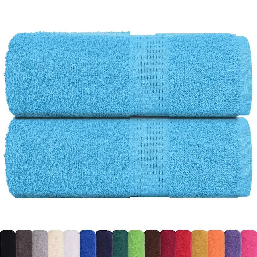 Serviettes de toilette FROGN 2 pièces Turquoise 30x30 cm 360 g/m² - 2