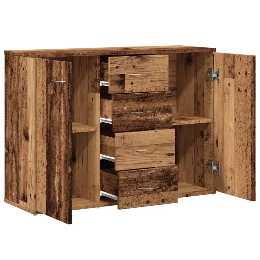 Buffet vieux bois 88x30x64 cm bois d'ingénierie - 7